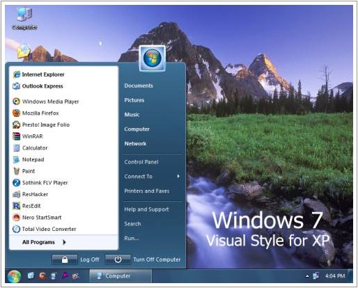 Windows 7 Visual Style for XP Windows 7 Visual Style for XP