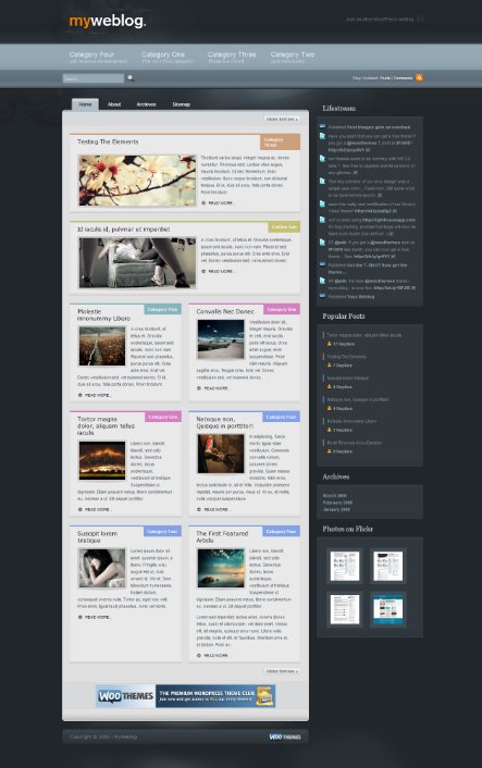 Myweblog - WooThemes Premium Wordpress Theme