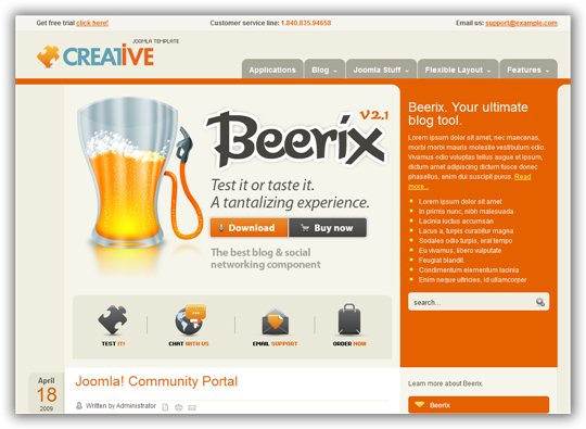 Creative - April 2009 Joomla! Template